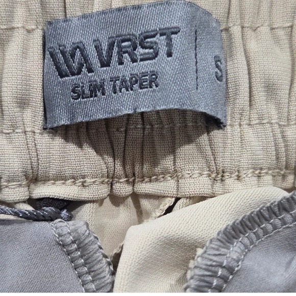 VRST Mens Limitless Performance Slim Fit Tapered Pant Khaki Sand Small Stretch - Picture 8 of 10